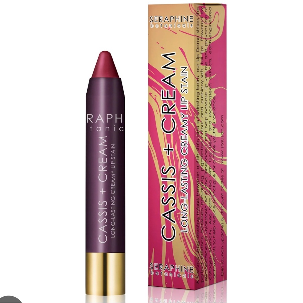 Cassis + Cream Lip Stain - Deep pink by Seraphine Botanicals new in box full siz